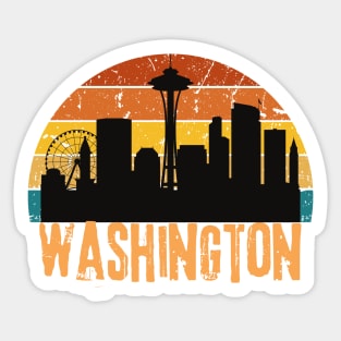 Washington State Seattle Skyline Sticker